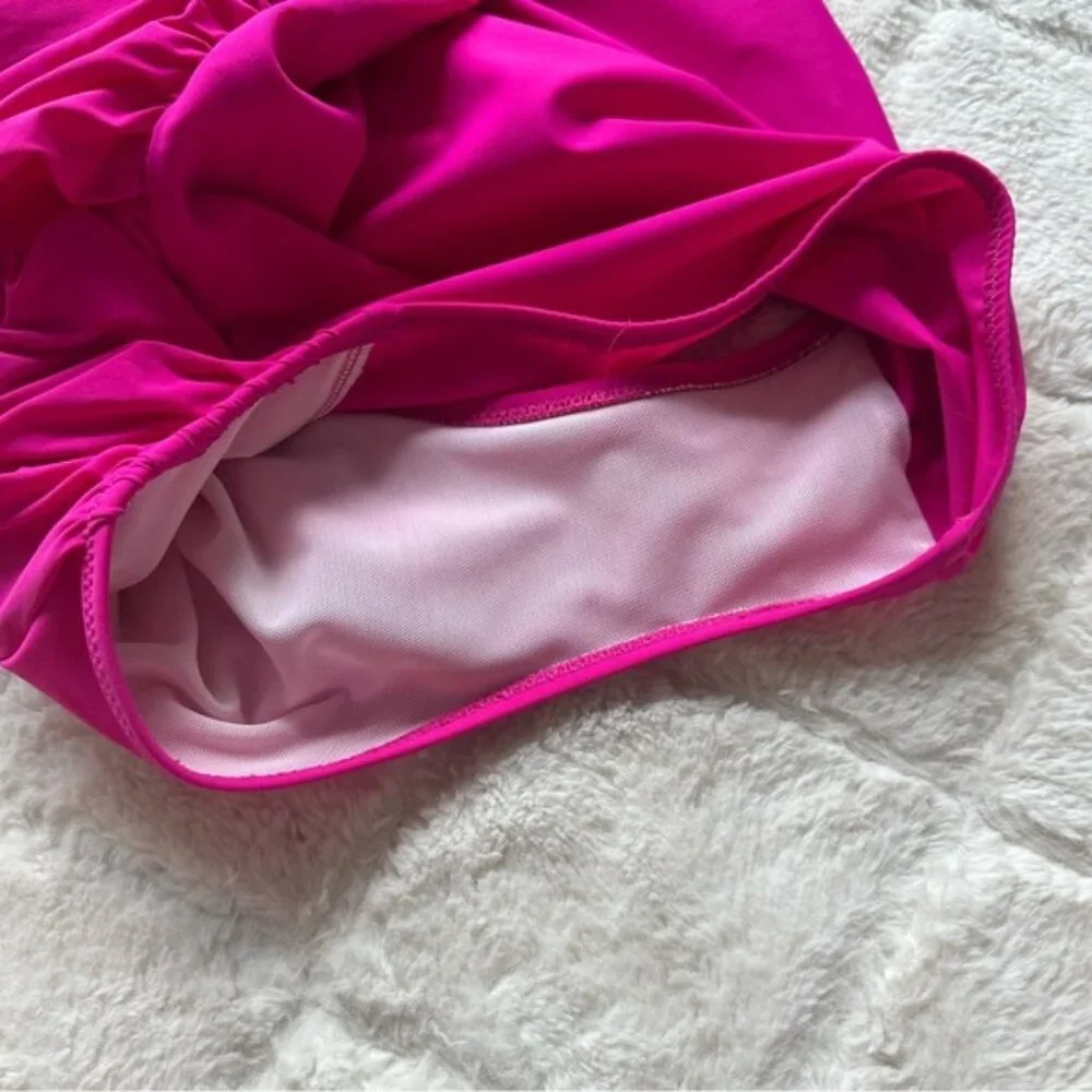 Gottex | Magenta Lattice Surplice One Piece Swimsuit | Size 12